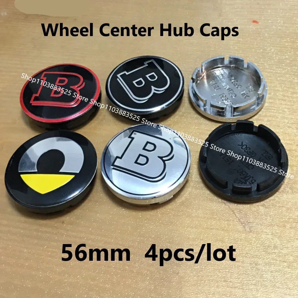 OD 56mm Modified Wheel Center HubCaps for BRABUS W464 W210 G63 G65 W253 W211 W176 W463 GLS G350 GLK GLC W213 Smart  W204 W205