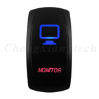 Waterproof 5 Pins SPST On/Off Rocker Switch Blue & Red Led 20A/12V 10A/24V Toggle Switch GPS for Cars,Trucks, RVs, Boats