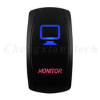 Waterproof 5 Pins SPST On/Off Rocker Switch Blue & Red Led 20A/12V 10A/24V Toggle Switch GPS for Cars,Trucks, RVs, Boats