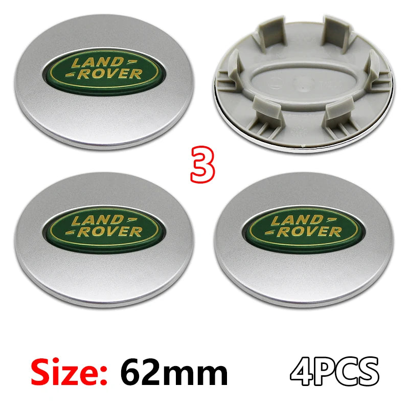 4Pcs 62mm Premium ABS Car Wheel Center Hub Caps Emblem Badge For Range Rover L322 L405 Evoque Discovery Velar SVR Accessories