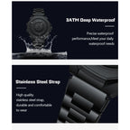 POEDAGAR High Quality Luxury Watch For Men Waterproof Fashion Man Wristwatch Business Stainless Steel Men's Quartz Watches Reloj