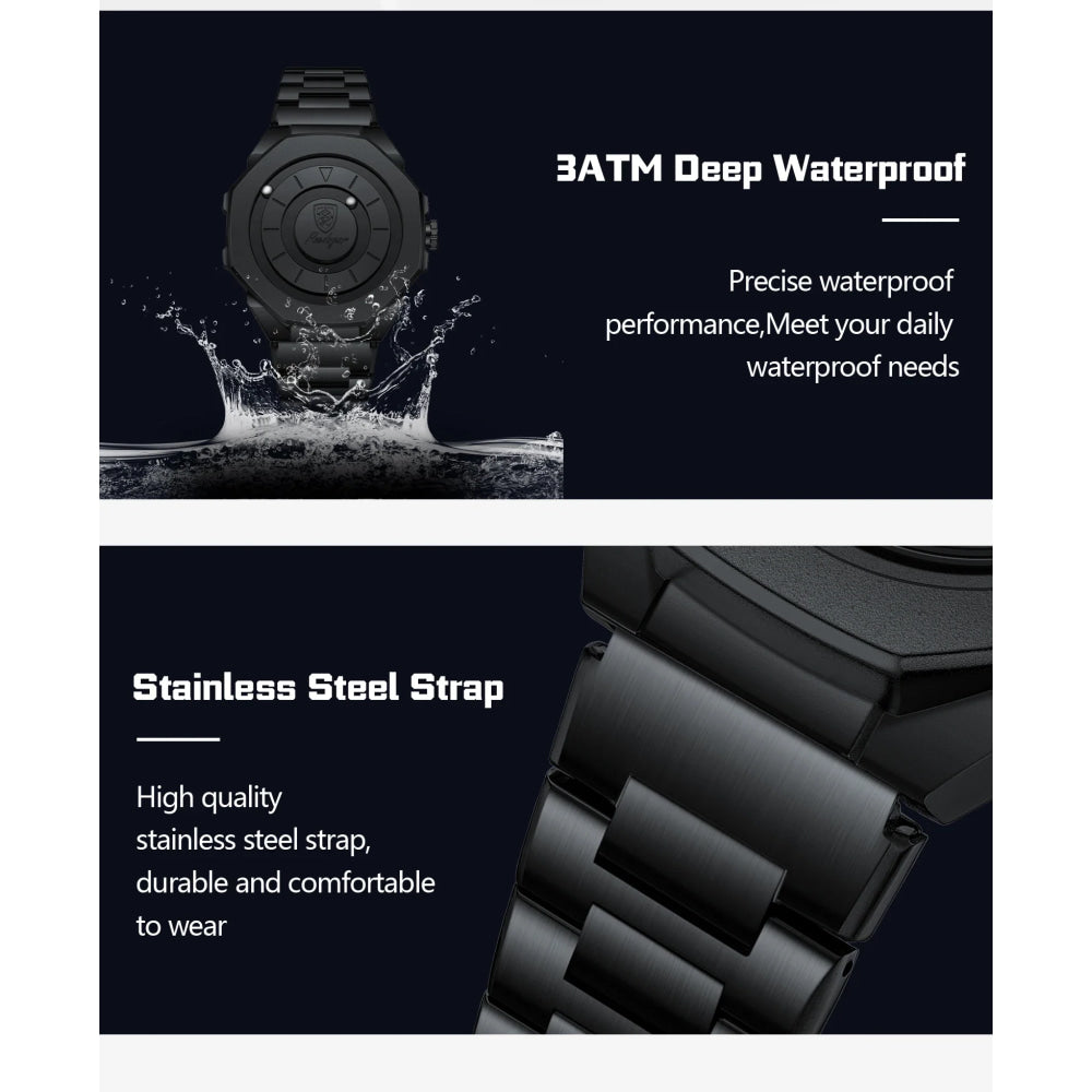 POEDAGAR High Quality Luxury Watch For Men Waterproof Fashion Man Wristwatch Business Stainless Steel Men's Quartz Watches Reloj