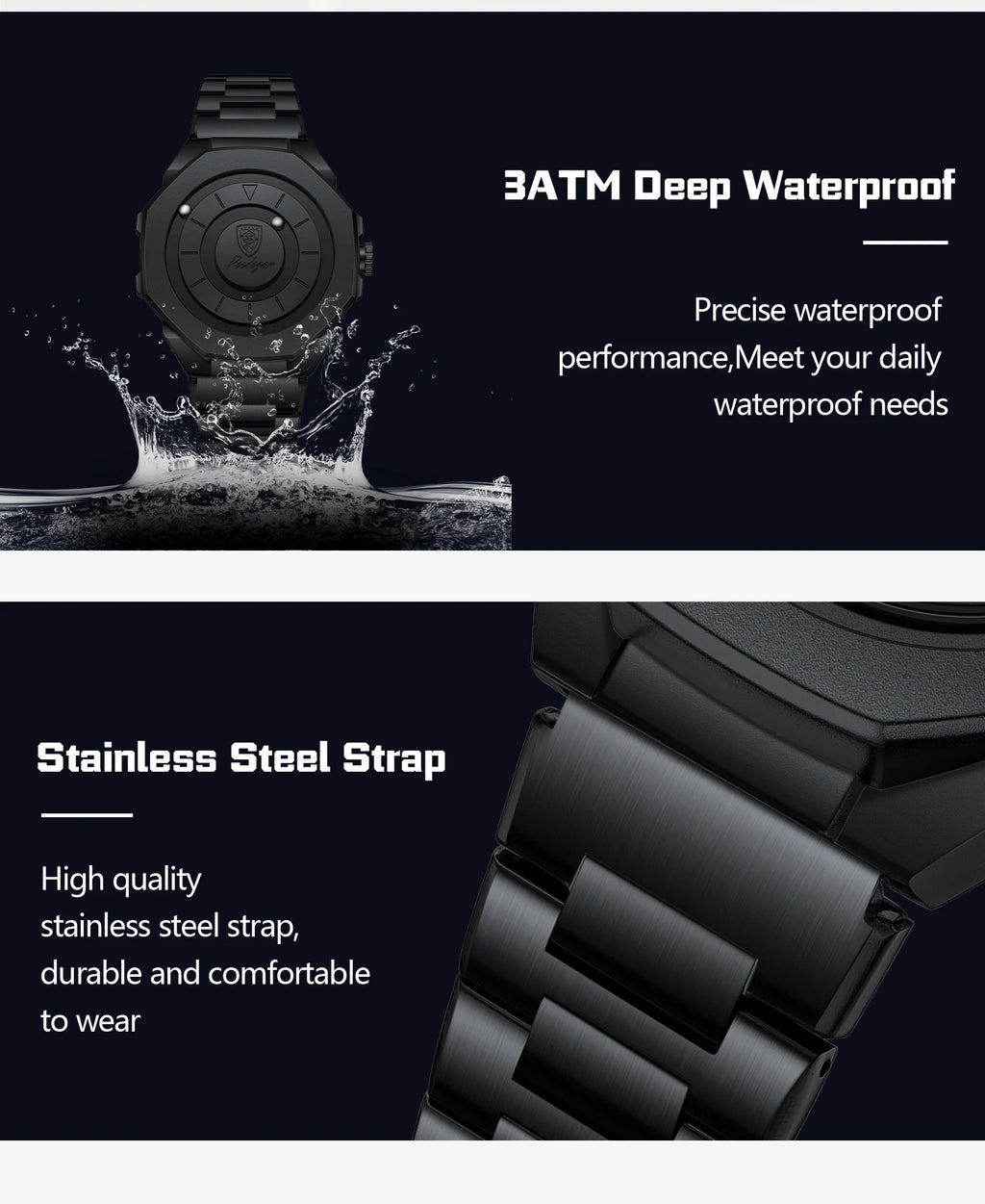 POEDAGAR High Quality Luxury Watch For Men Waterproof Fashion Man Wristwatch Business Stainless Steel Men's Quartz Watches Reloj