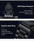 POEDAGAR High Quality Luxury Watch For Men Waterproof Fashion Man Wristwatch Business Stainless Steel Men's Quartz Watches Reloj