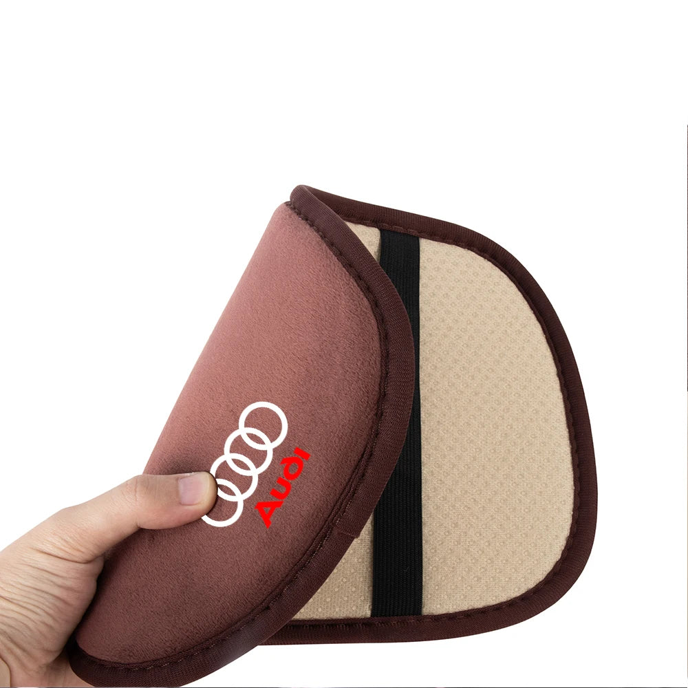 Suede Leather Armrest Mat Arm Rest Protection Cushion Auto Armrest Valve Cap For Audi Sline S3 A4 S4 TT Q1 C2 Q3 S7 B8 B9 8P 8V
