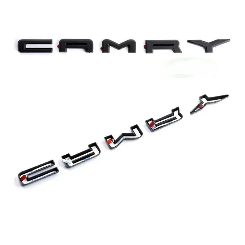 3pcs ABS Overlay logo for Toyota 2018-2024 Camry modified three-dimensional covering 3D SE XSE trunk sticker car accessories