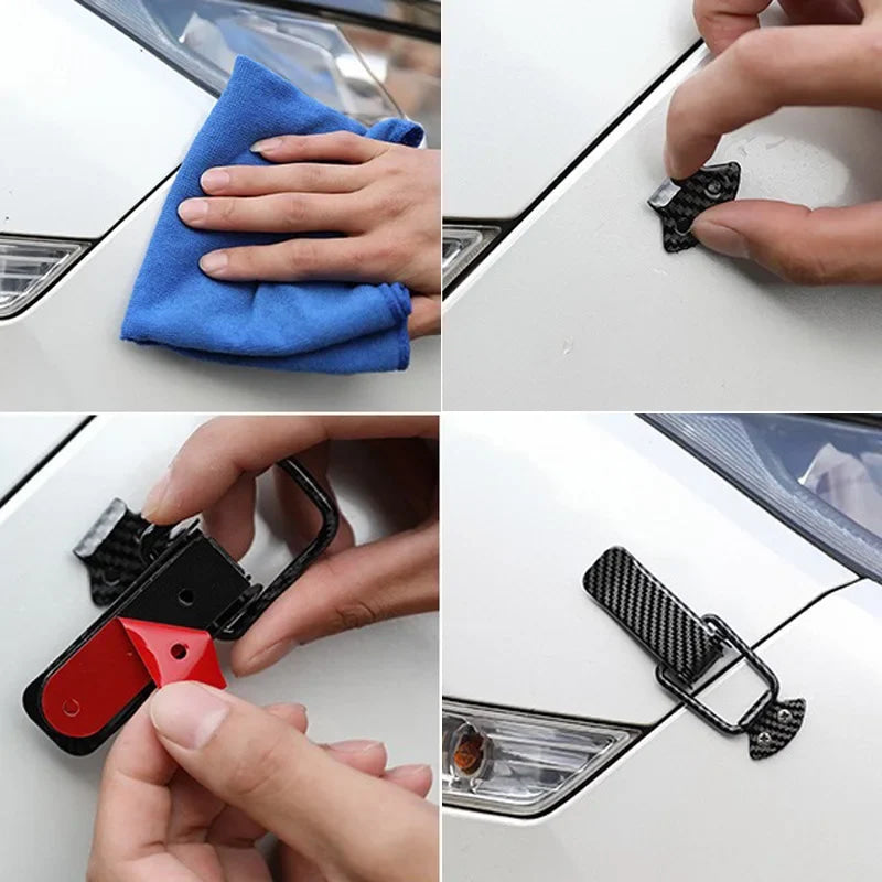 Universal Cars Accessaries 2Pcs Fastener Clip Alloy Mount Hood Pin Bonnet Lock Kit Tunning Lock Kit Down Hood Lock Latch Pins