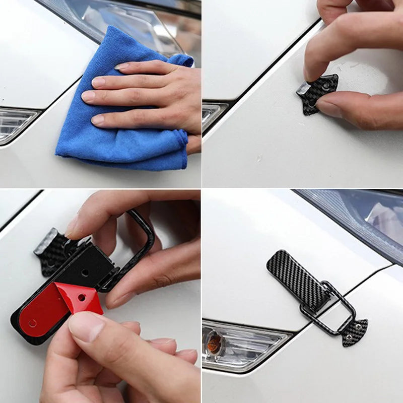 Universal Cars Accessaries 2Pcs Fastener Clip Alloy Mount Hood Pin Bonnet Lock Kit Tunning Lock Kit Down Hood Lock Latch Pins