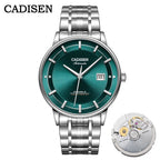 CADISEN Automatic Mechanical Ultra-thin Wriswatch MIYOTA 9015 Top Brand Luxury Curved Single-dome Sapphire Crystal Watch Man