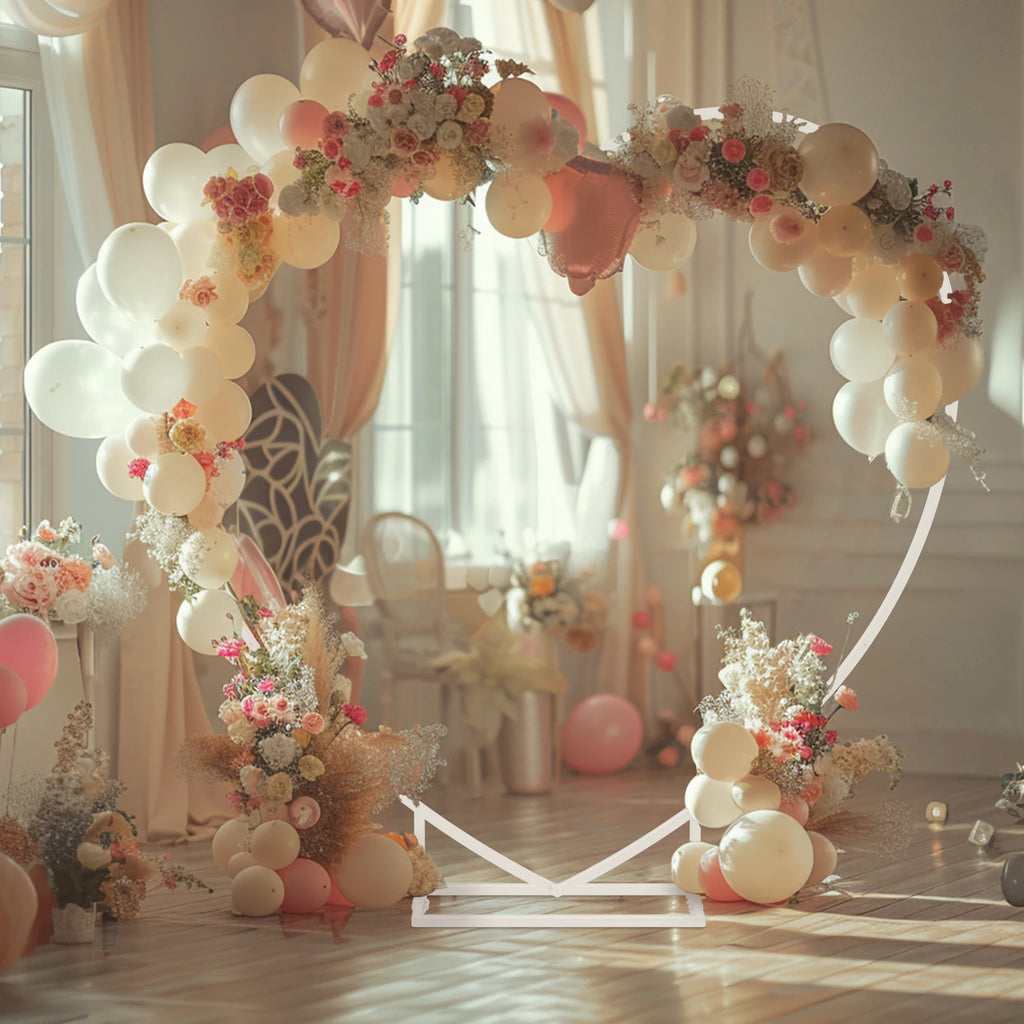 Soporte de fondo de arco de globo de boda de Metal en forma de corazón, marco de decoración de fiesta, soporte de fondo de flores