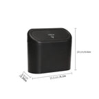 Universal Organizer Car Clamshell Trash Bin Hanging Vehicle Garbage Dust Case Storage Box Black ABS Square Pressing Trash Can 6P