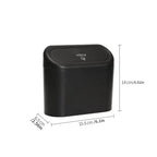 Universal Organizer Car Clamshell Trash Bin Hanging Vehicle Garbage Dust Case Storage Box Black ABS Square Pressing Trash Can 6P