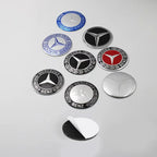 4 PCS 56mm 60mm 65mm Suitable for Mercedes Benz AMG Class W206 W205 W203 GLC Car Hub Cap Center Sticker Logo Badge Sticker