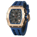 TSAR BOMBA Watch for Men Luxury Brand Tonneau Design Waterproof Clock Stainless Steel Wristwatch Fashion Rectangle Mens Watch