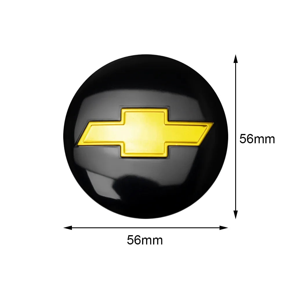 4PCS 56MM/60MM Car Wheel Center Hub Caps Tire Rim Covers Auto Accessories for Chevrolet Cruze Lacetti Sonic Spark Sail Aveo T250