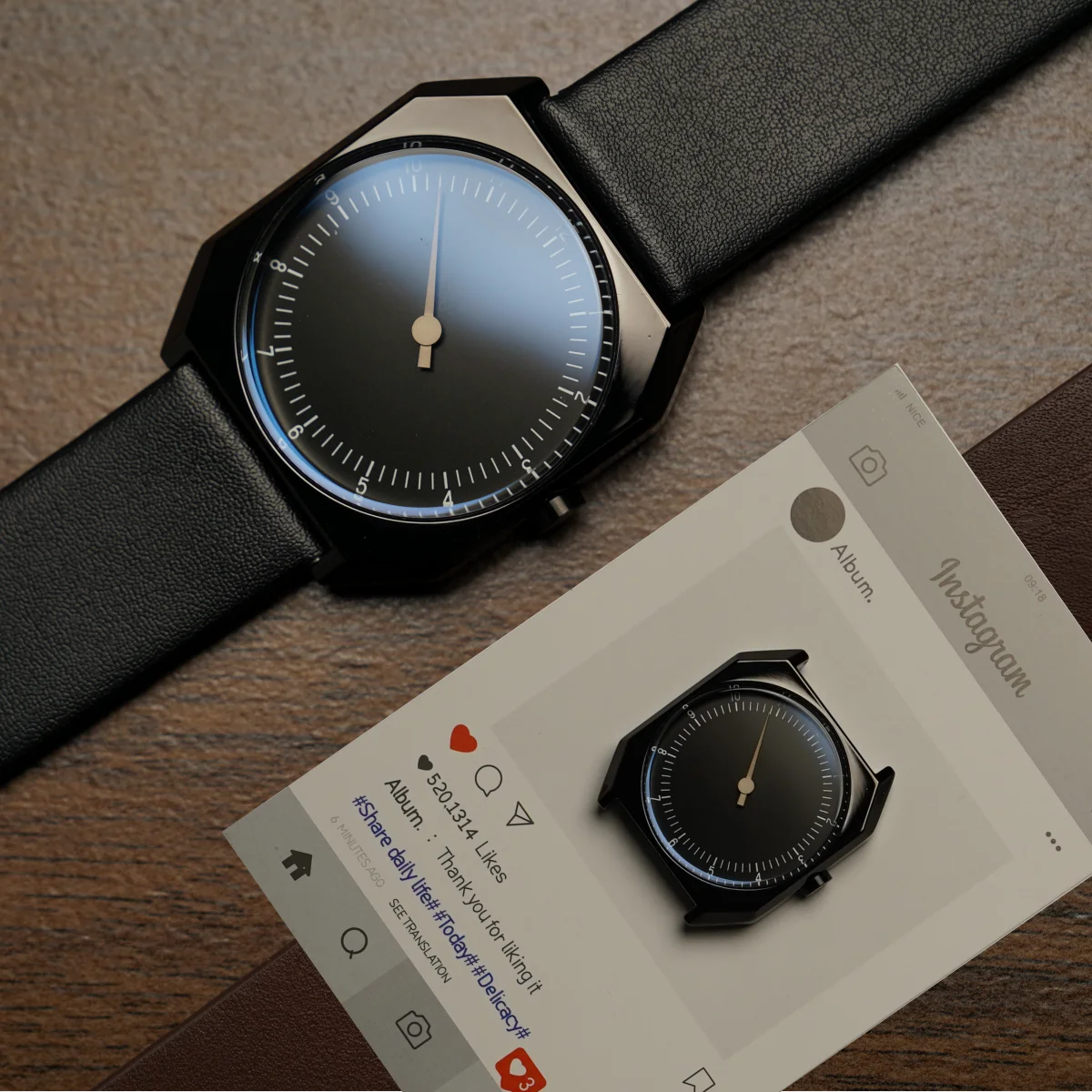 SKU Retro One Pointer Watch for Men luxury high quality Vintage Style Quartz Watch Unique Design Fashion Wristwatch for man men