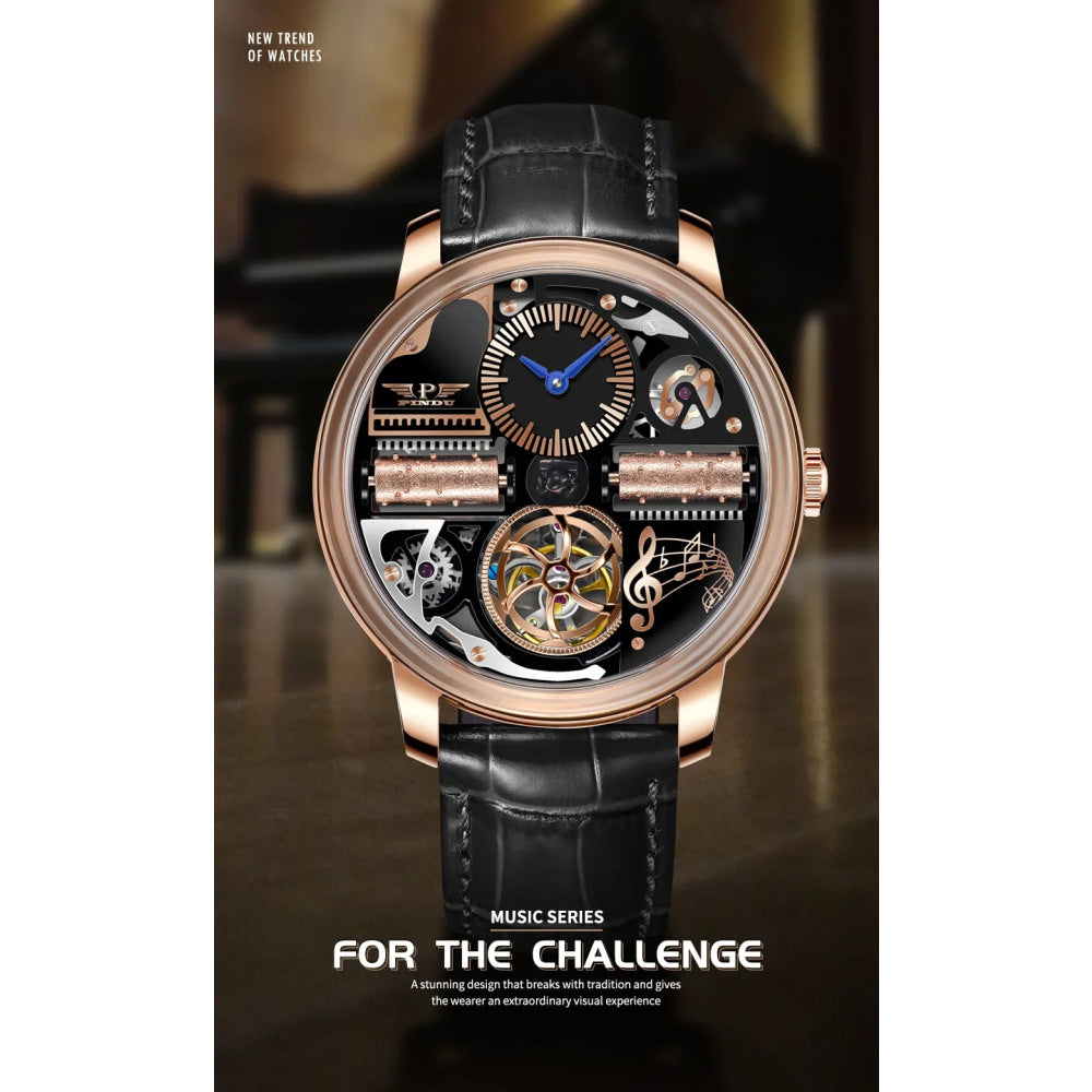 PINDU Watch New TOP Men Mechanical Watch Godfather Fashionable Classic Series 45.5MM Wristwatches Men M2791B