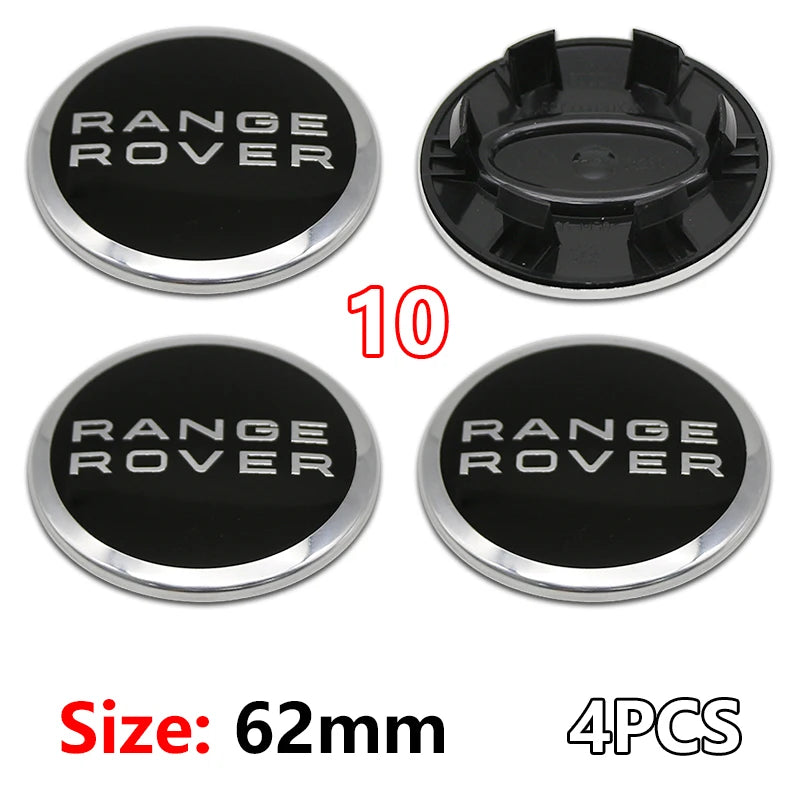 4Pcs 62mm Premium ABS Car Wheel Center Hub Caps Emblem Badge For Range Rover L322 L405 Evoque Discovery Velar SVR Accessories