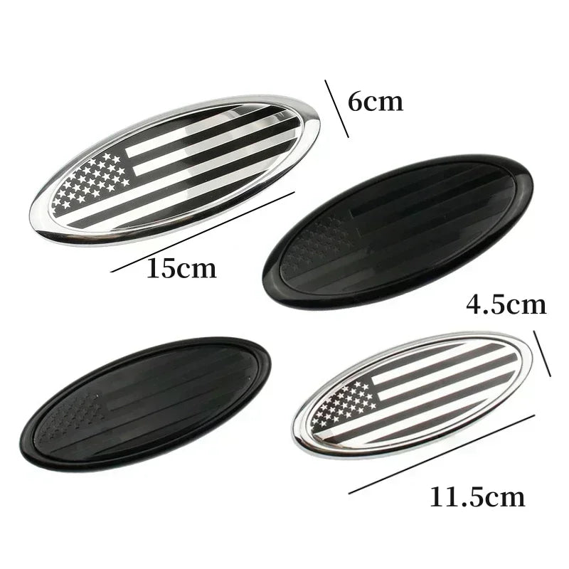 ABS Car Rear Trunk Sticker Front Hood Emblem for Ford Fusion Ranger Escape Fiesta Explorer Focus Bronco Mondeo Transit