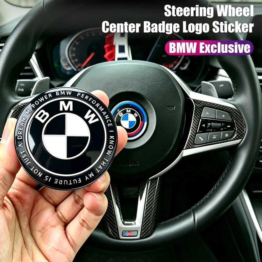 Auto Steering Wheel Center Aluminum Alloy Badge Logo Sticker Accessories For BMW G80 G06 G07 G42 G14 G15 G16 F82 F20 F21 F83 M2