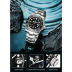 ADDIESDIVE Men's Classic Watch with Ceramic Bezel 200m Water Resistant Casual Quartz Watch BGW9 Blue Luminous Gift Watch MY-H3-2