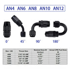 AN4/AN6/AN12 Swivel Hose End Fitting Adapter For Oil/Fuel/Gas Hose Line Oil Cool
