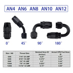 AN4/AN6/AN12 Swivel Hose End Fitting Adapter For Oil/Fuel/Gas Hose Line Oil Cool