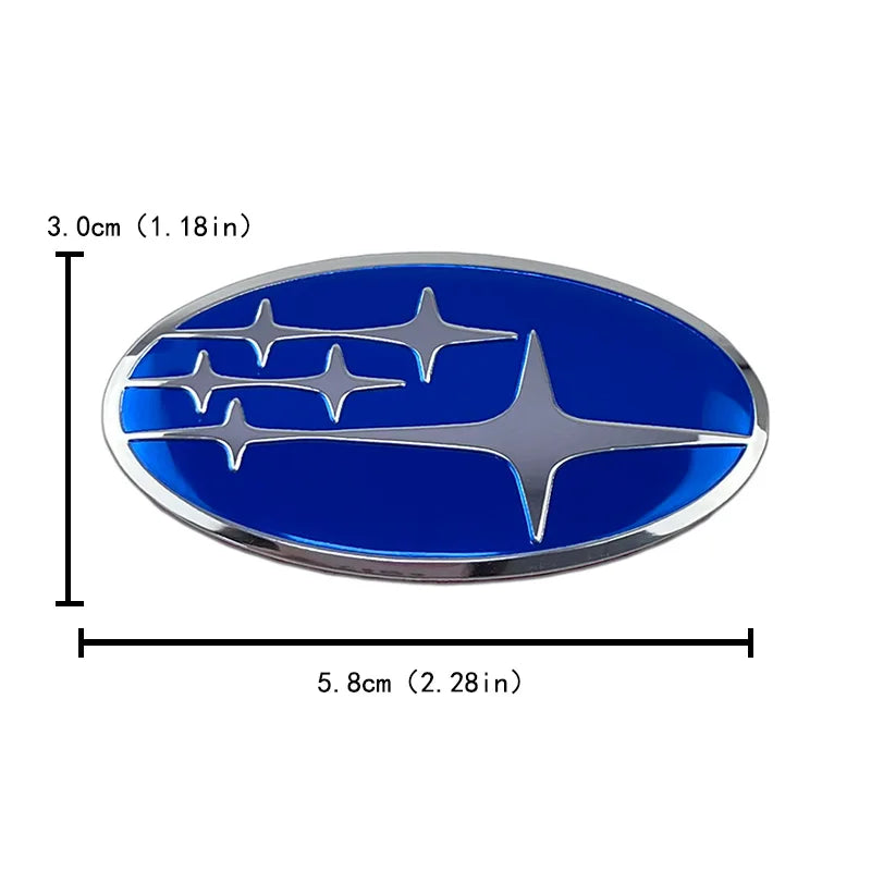 For Subaru Forester Outback Legacy Impreza STI BRZ 58mm Alloy Car Steering Wheel Center Emblem Badge Decal Auto Accessories