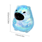 Maltose Cube Stress Squeeze Toy D ecompression Small Ice Cubes Anti Stress Slow Rebound Polar Light Colorful Squeeze TPR Block