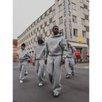 2026 Trendy High Street Retro Casual Streetwear Men's Sports Suit Y2K Harajuku Embroidered Hoodie men Hip-hop Loose Sweatpants