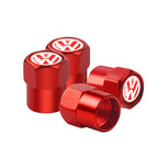 4Pcs Car Wheel Tires  Valve Caps Auto Exterior Accessories For Volkswagen GTI Golf Polo Passat RLine Magotan Jetta Bora Beetle R