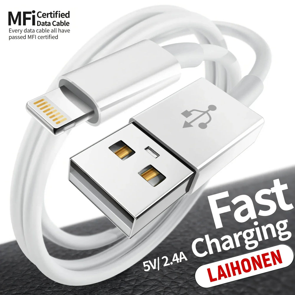 Original Quality USB Charger Cable for iPhone 14 8 7 6S Plus 13 12 Pro XS Max XR SE Fast Charging Cord Data Sync Line 1m 2m 3m