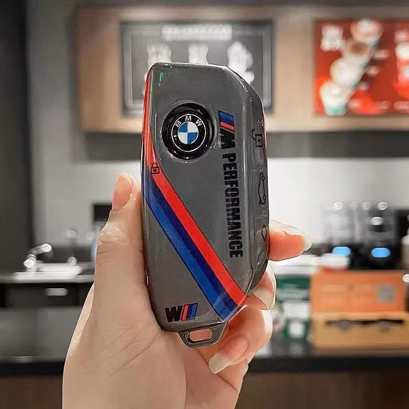 Sport Style Car Smart Key Case Cover Shell For BMW M X1 U11 X7 X5 G05 LCI I7 IX XM Series 7 740Li U06 G81 M3 Keyless Accessories