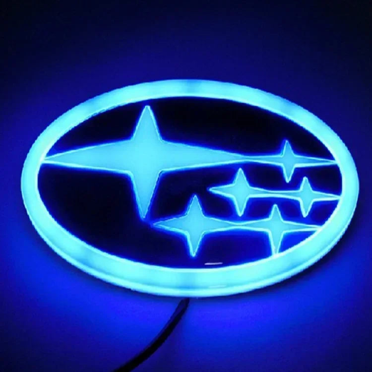 14X7.3cm 4D LED Car Rear Logo Emblem Light Tail Trunk Badge for Subaru Forester XV STI WRX BRZ Tribeca Outback Impreza Legacy