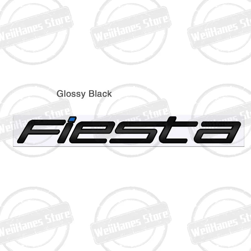 Metal 3D For Ford Fiesta Edge Badge Letter Logo Car Rear Trunk Body Sticker Emblem Glossy Black Accessories