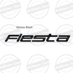 Metal 3D For Ford Fiesta Edge Badge Letter Logo Car Rear Trunk Body Sticker Emblem Glossy Black Accessories