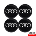 4pcs 56/65mm Car Wheel Center Hub Stickers 60/68mm Wheel Center Hub Caps Cover For AUDI A3 A4 A1 Q3 Q4 Q5 Q6 Q7 Q8 TT RS Sline