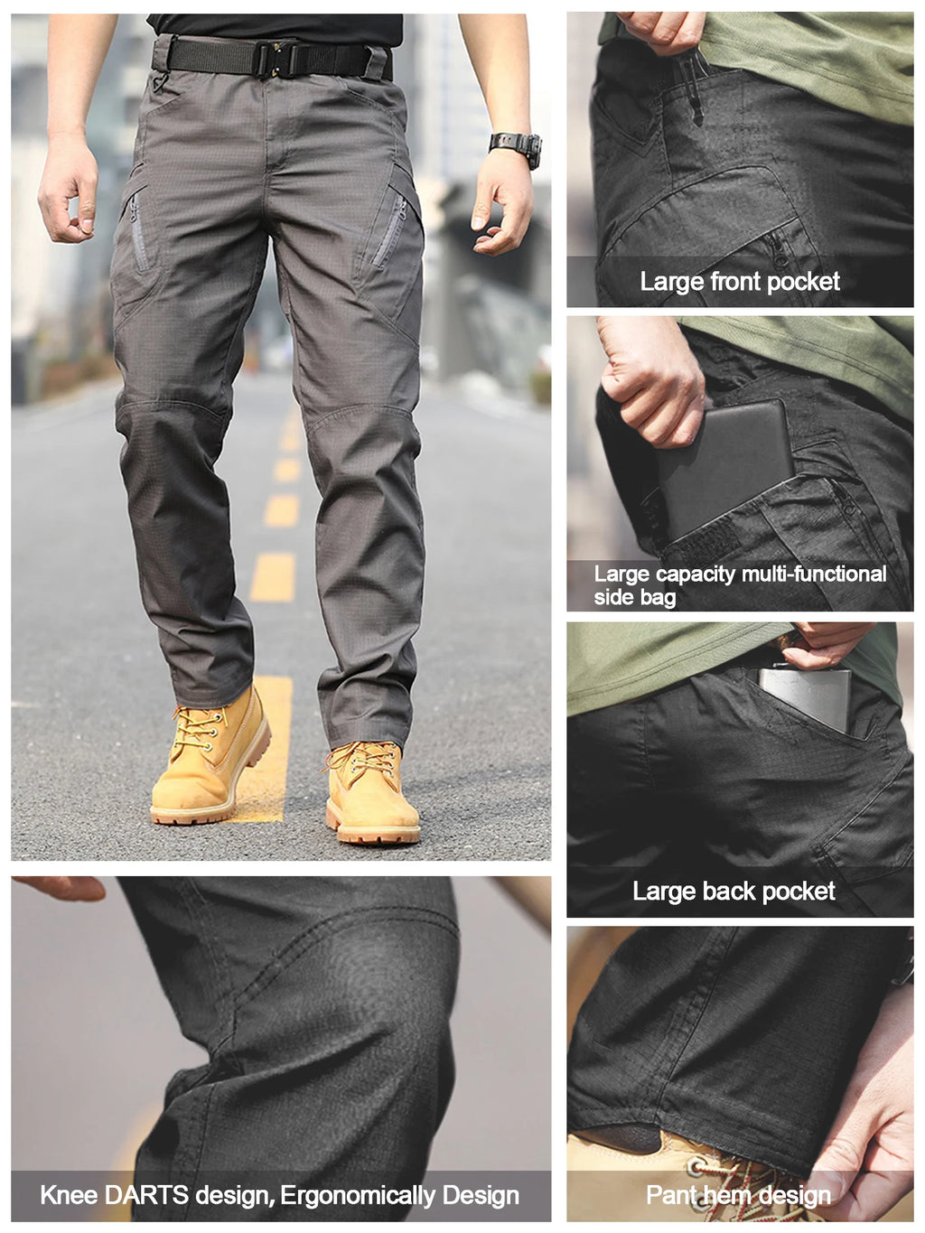 Nuevos pantalones tácticos de Nen, diseño multibolsillos, resistentes a los arañazos, transpirables y cómodos, para desplazamientos al aire libre, ligeros