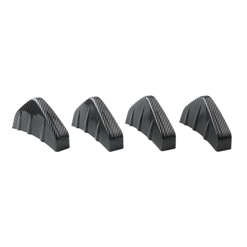 4pcs Universal Carbon Fiber Car Modified Rear Bumper Diffuser Spoiler Black Red ABS Rear Bumper Lip Diffuser Anti-collision