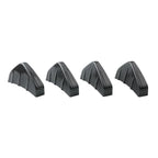 4pcs Universal Carbon Fiber Car Modified Rear Bumper Diffuser Spoiler Black Red ABS Rear Bumper Lip Diffuser Anti-collision
