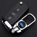Anti-Lost Car Metal Keychain 3D Styling Badges Key Rings Accessories For Ford Escape Kuga Mondeo Ecosport Fiesta Focus 2 3 MK1