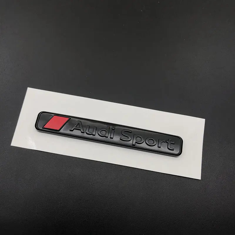 For AUDI S3 2010-2020 Car Front Grille Replace Emblem ABS Glossy Black Rear Badge Modified Sticker 4Ring Logo Sline Decoration