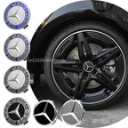 4PCS 75MM Car Wheel Center Hub Caps Tire Rim Covers Auto Accessories For Mercedes Benz CLA A180 W108 AMG CLK W201 W212 W213 W220