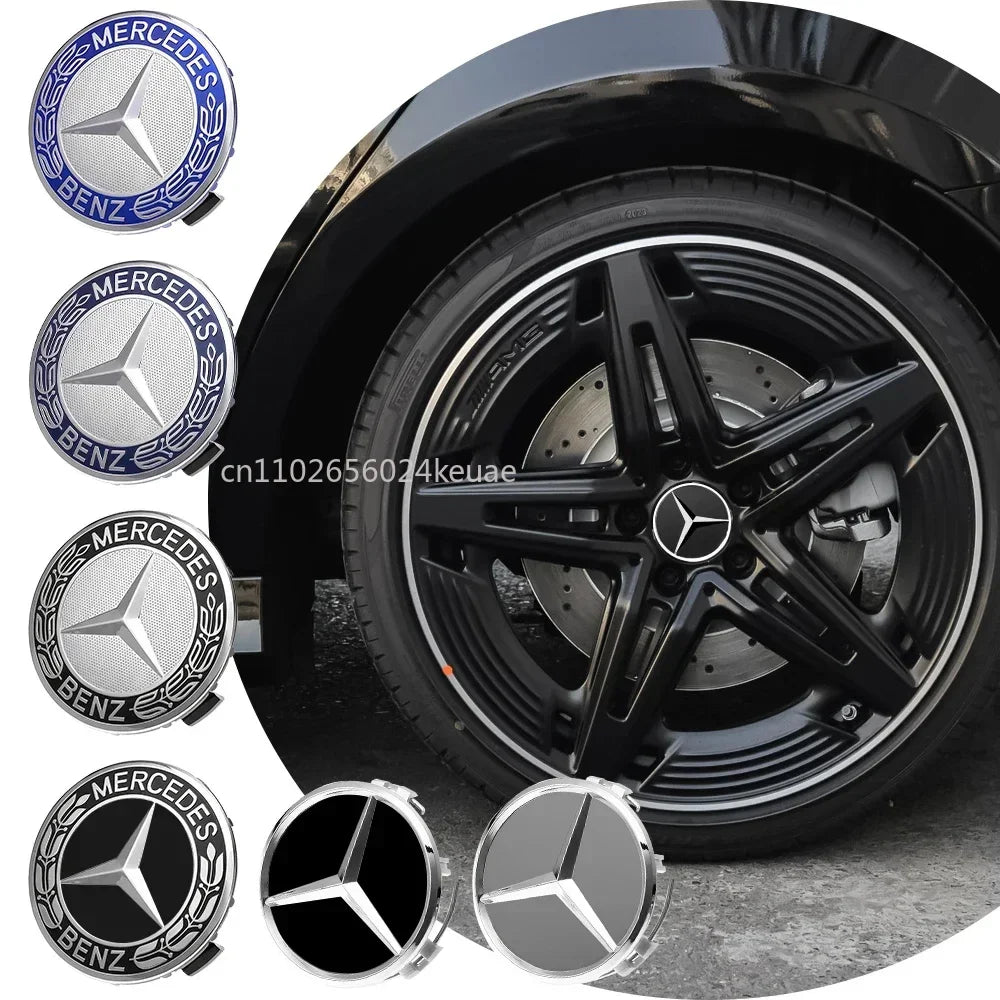 4PCS 75MM Car Wheel Center Hub Caps Tire Rim Covers Auto Accessories For Mercedes Benz CLA A180 W108 AMG CLK W201 W212 W213 W220