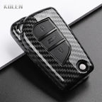 For Toyota Camry RAV4 Forturner Hilux Auris Corolla Avensis Verso Yaris Aygo Scion TC ABS Carbon Fiber Style Car Key Case Cover