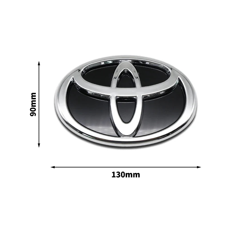 3D Car Logo Modified Car Logo Badges Front And Rear Logo Silver For Toyota Hybrid Series Prado Highlander Camry Corolla Styling