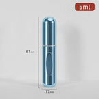 Mini atomizador de botella de Perfume recargable, pulverizador de aluminio, contenedor de líquidos portátil de viaje, herramienta dispensadora de cosméticos, 1 ud.