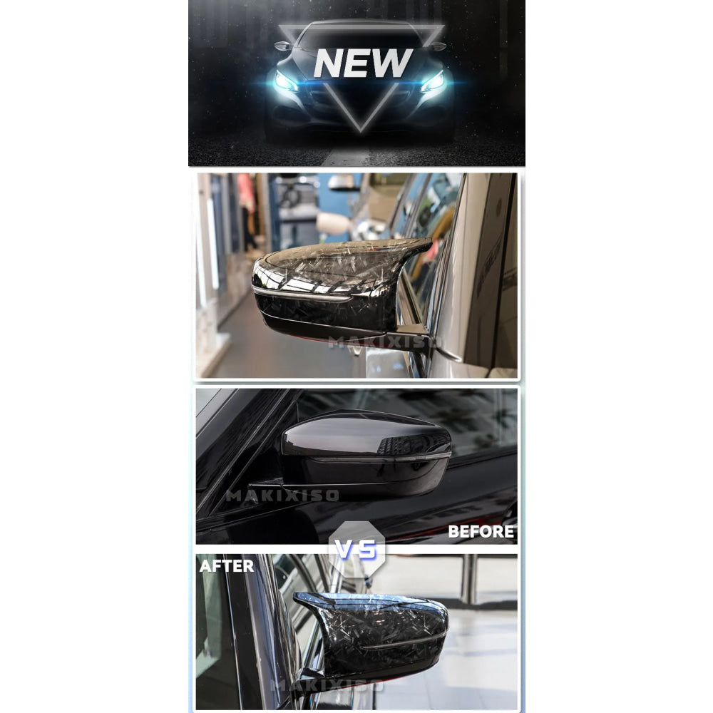 Replacement Mirror Cover For BMW 5 Series G30 G31 Side Rear Mirror Left Hand Driver Carbon Fiber ABS 2017 2018 2019