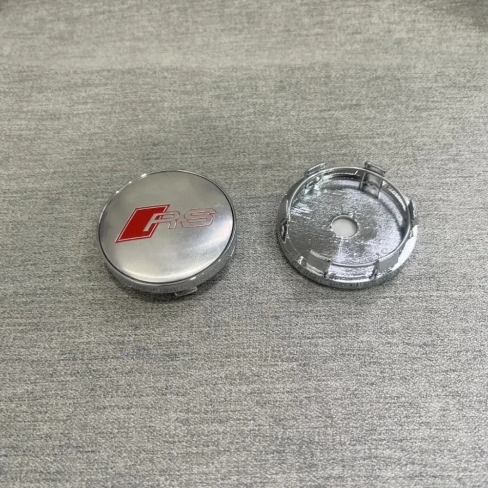 4Pcs 60mm Car Center Wheel Hub Cover Tire Cap For Audi Sline A1 A2 A3 A4 A5 A6 A7 A8 Q1 Q2 Q3 Q4 Q5 Q6 Q7 Q8 TT Auto Accessories