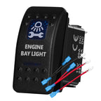 12v/24v Blue Led Light 5 Pin On Off SPST Rocker Switch 7 Pin On Off On ARB Carling Style Car Boat Waterproof Push Switch